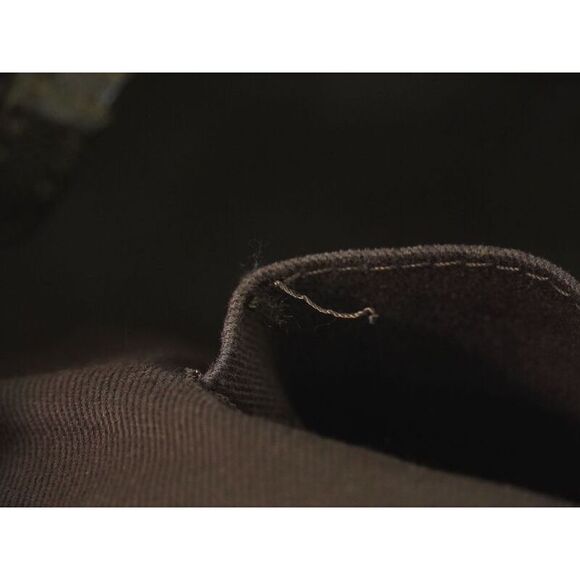 Authentic Chanel Caviar Skin Leather Canvas Shoulder Bag Tote Bag Brown Bag - Picture 8 of 9